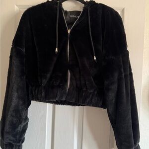 Fashion Nova Black Teddy Jacket